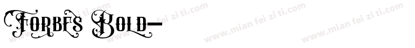 Forbes Bold字体转换